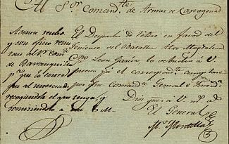 [Carta] 1822 Jun. 25, Santa Marta [para] Sr. Comandante de Armas de Cartagena Mariano Montilla