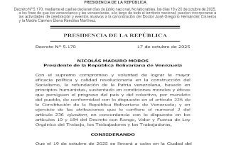 Gaceta Oficial de la República de Venezuela año CLIII – Mes I, Caracas 17 de Octubre de 2025 N° 6.933 Extraordinario Gaceta Oficial de la República de Venezuela año CLIII – Mes I, Caracas 17 de Octubre de 2025 N° 6.933 Extraordinario