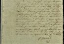Certificado a favor de Valentin Garcia 1836 Ago. 8 Mariano Montilla.