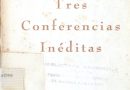 Tres conferencias inéditas
